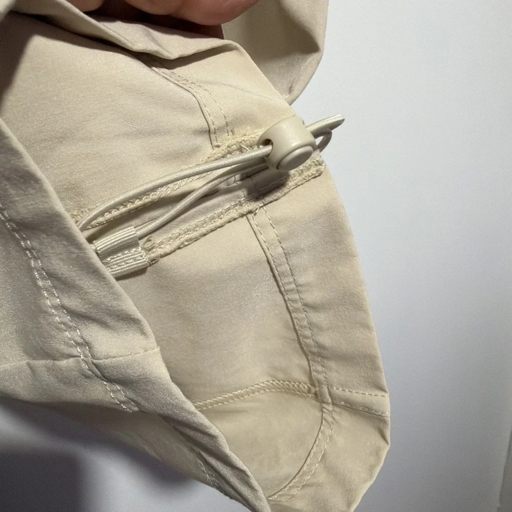 Apana Women's Beige Cargo Jogger Casual Stretch Pants Size Medium